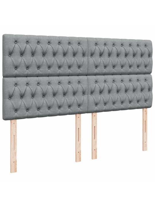 Box spring postel s matrací světle šedá 180 x 200 cm textil