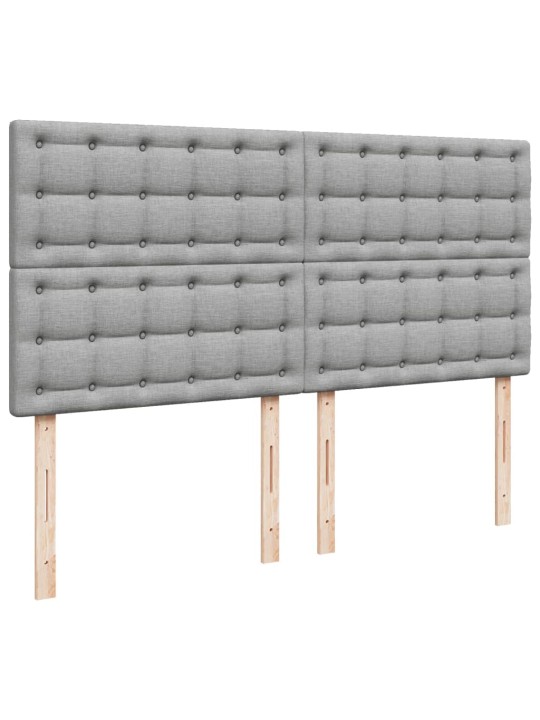 Box spring postel s matrací světle šedá 180 x 200 cm textil