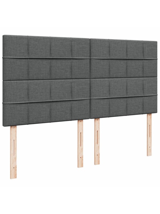 Box spring postel s matrací tmavě šedá 200x200 cm textil
