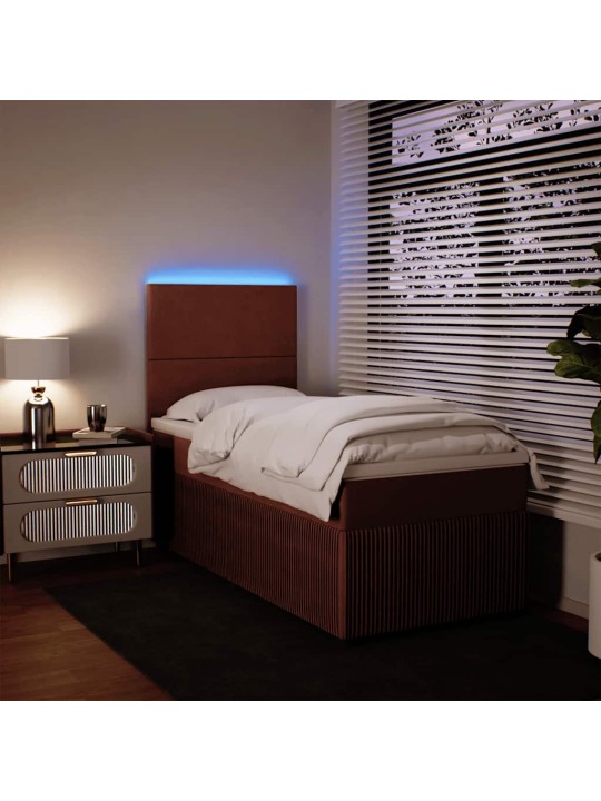 Box spring postel s matrací růžová 100x200 cm samet