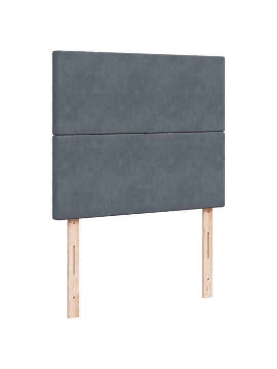 Box spring postel s matrací tmavě šedý 120x190 cm samet