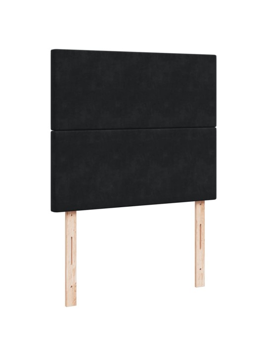 Box spring postel s matrací černá 120 x 190 cm samet