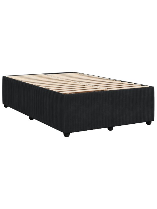 Box spring postel s matrací černá 120 x 190 cm samet