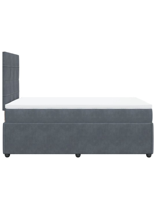Box spring postel s matrací tmavě šedý 120x190 cm samet