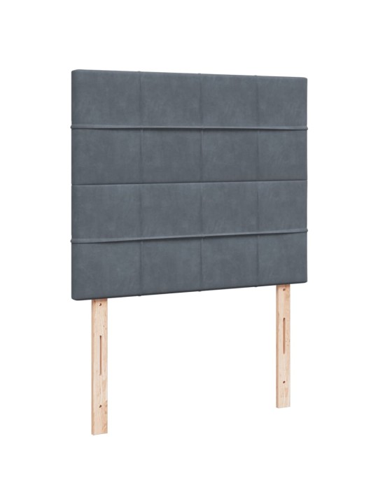 Box spring postel s matrací tmavě šedý 120x190 cm samet