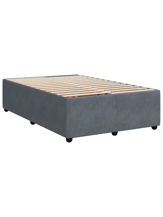 Box spring postel s matrací tmavě šedý 120x190 cm samet