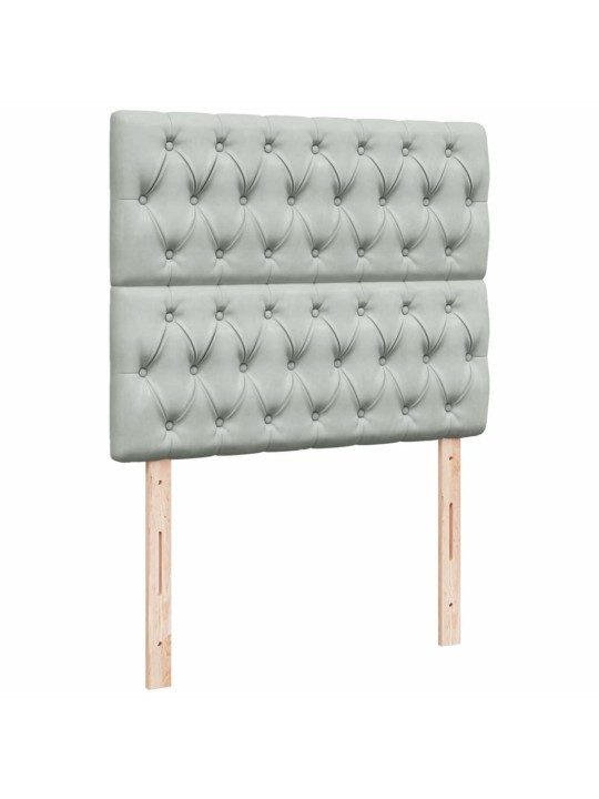 Box spring postel s matrací světle šedá 120x190 cm samet
