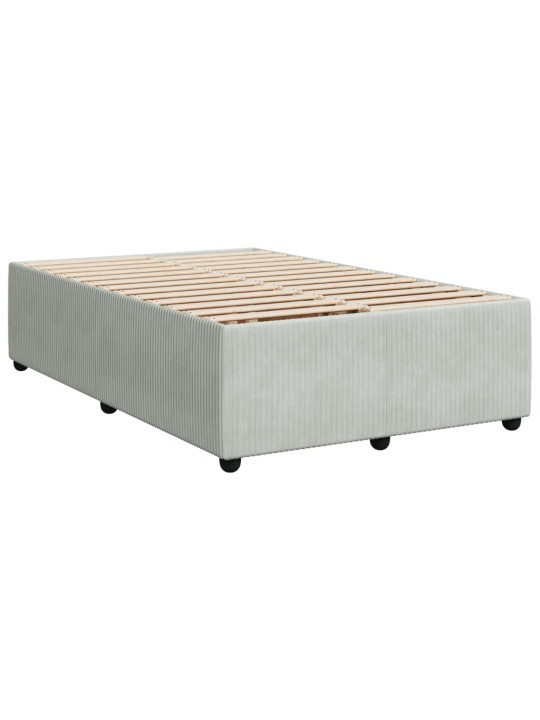 Box spring postel s matrací světle šedá 120x190 cm samet