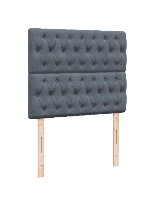 Box spring postel s matrací tmavě šedý 120x190 cm samet