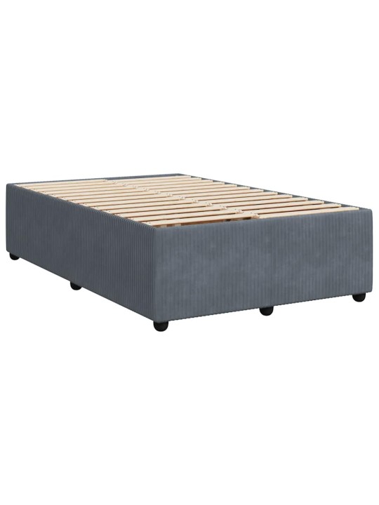 Box spring postel s matrací tmavě šedý 120x190 cm samet