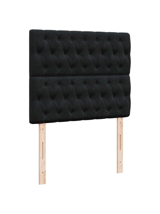 Box spring postel s matrací černá 120 x 190 cm samet