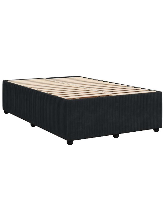 Box spring postel s matrací černá 120 x 190 cm samet