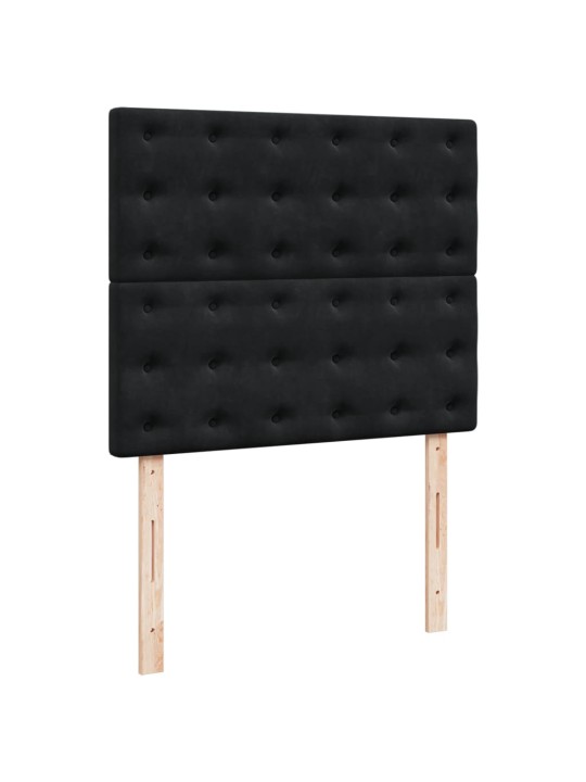 Box spring postel s matrací černá 120 x 190 cm samet