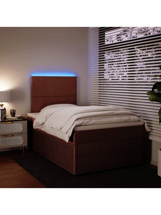 Box spring postel s matrací růžová 120 x 200 cm samet