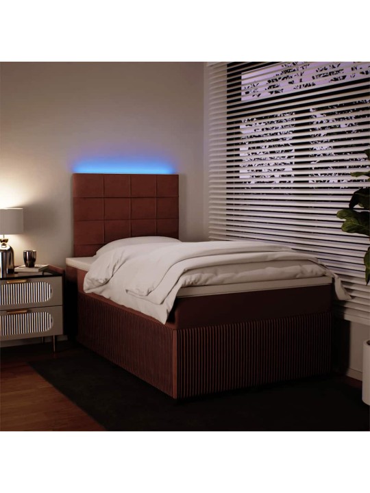 Box spring postel s matrací růžová 120 x 200 cm samet
