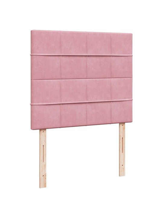 Box spring postel s matrací růžová 120 x 200 cm samet