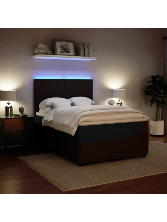 Box spring postel s matrací černá 140 x 190 cm samet