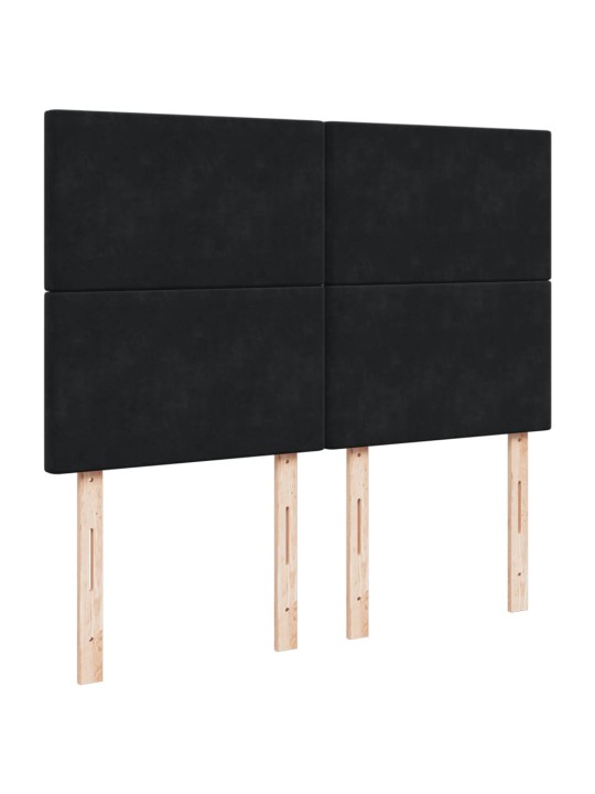 Box spring postel s matrací černá 140 x 190 cm samet
