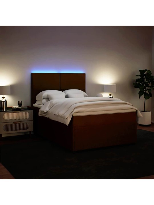 Box spring postel s matrací růžová 140x190 cm samet