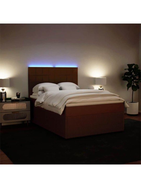 Box spring postel s matrací růžová 140x190 cm samet