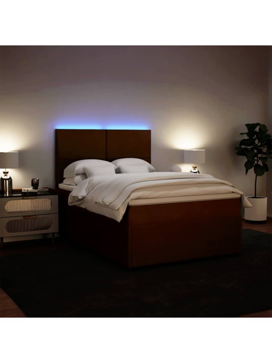 Box spring postel s matrací růžová 160x200 cm samet