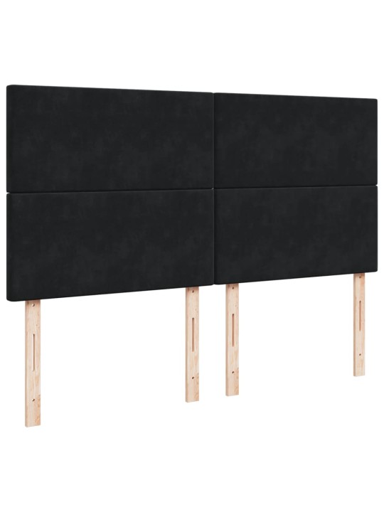 Box spring postel s matrací černá 180x200 cm samet