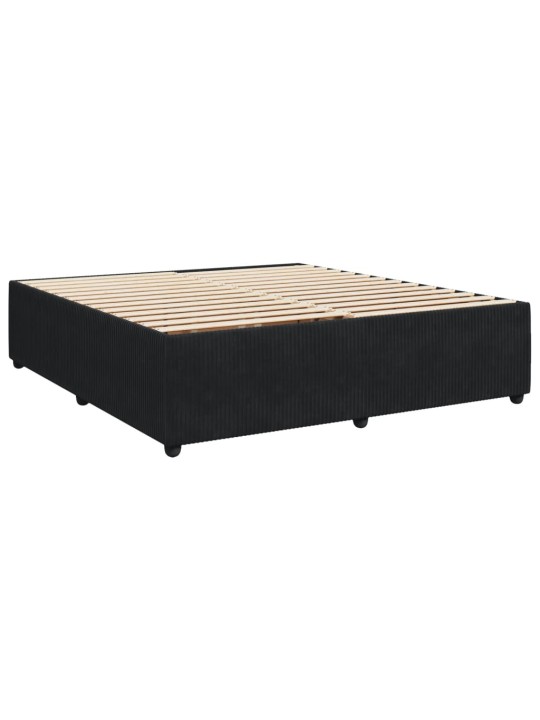 Box spring postel s matrací černá 180x200 cm samet