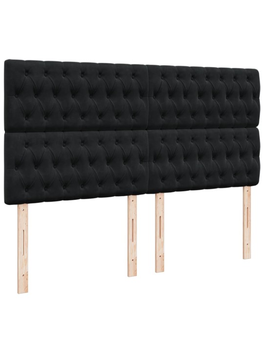 Box spring postel s matrací černá 180x200 cm samet