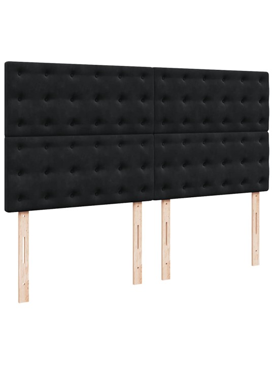 Box spring postel s matrací černá 180x200 cm samet