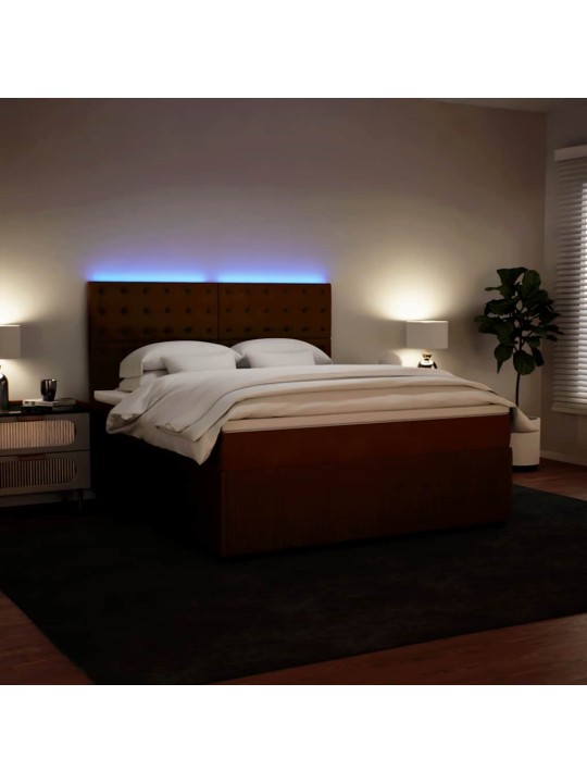 Box spring postel s matrací růžová 180x200 cm samet