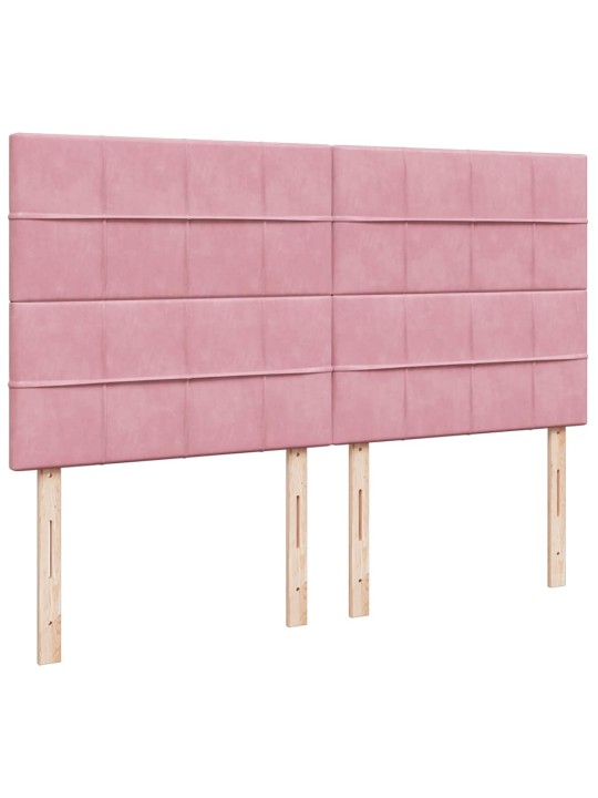 Box spring postel s matrací růžová 200x200 cm samet