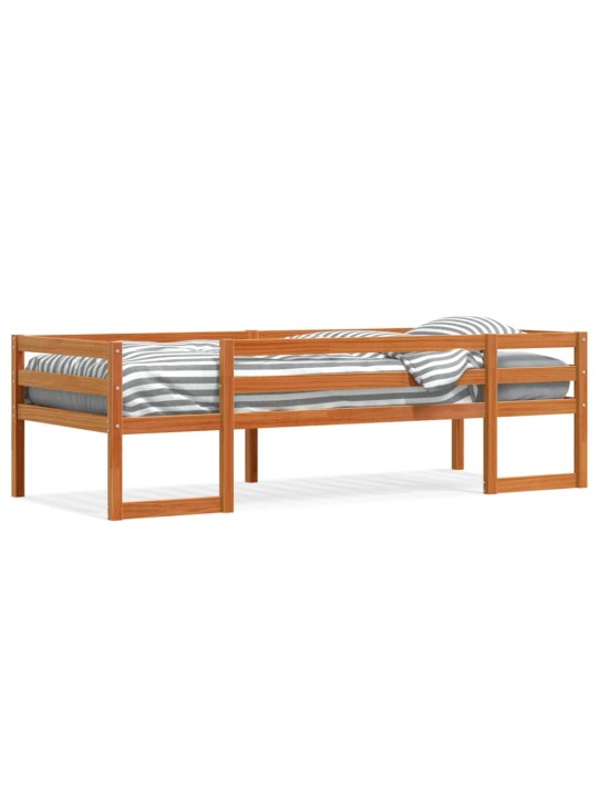 Dětská postel voskově hnědá 80 x 200 cm masivní borové dřevo