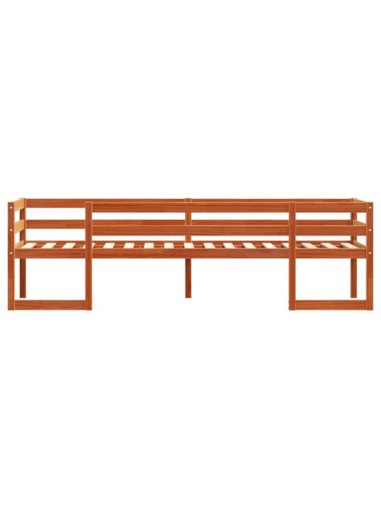 Dětská postel voskově hnědá 80 x 200 cm masivní borové dřevo