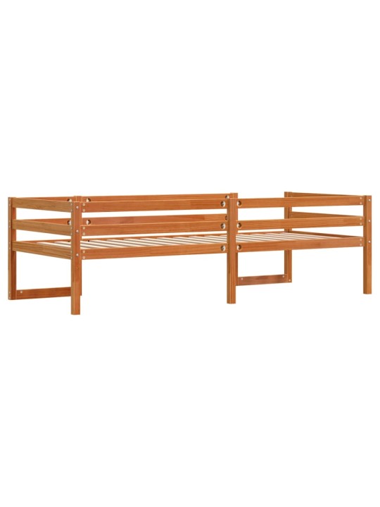 Dětská postel voskově hnědá 80 x 200 cm masivní borové dřevo