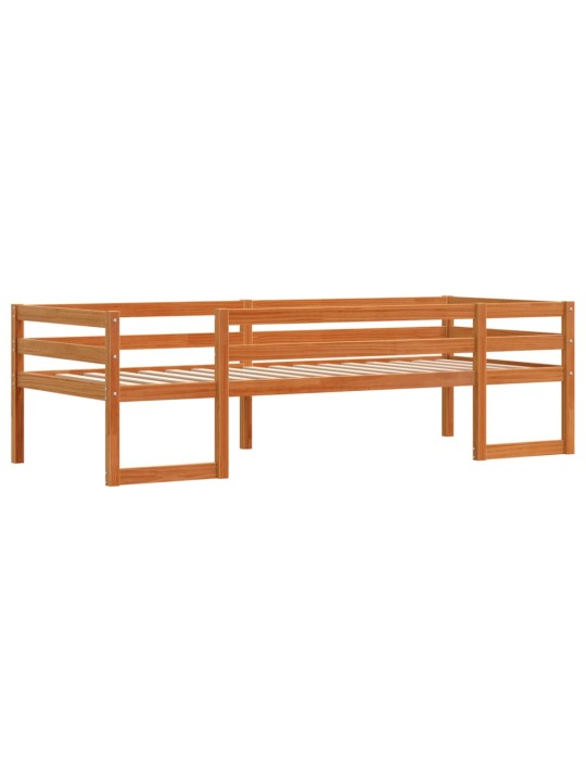 Dětská postel voskově hnědá 90 x 200 cm masivní borové dřevo