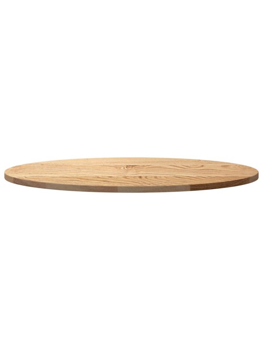Stolní deska 80 x 40 x 2 cm oválný masivní dubové dřevo