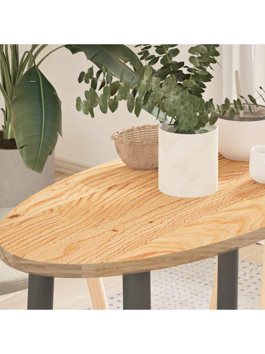 Stolní deska 80 x 40 x 2 cm oválný masivní dubové dřevo