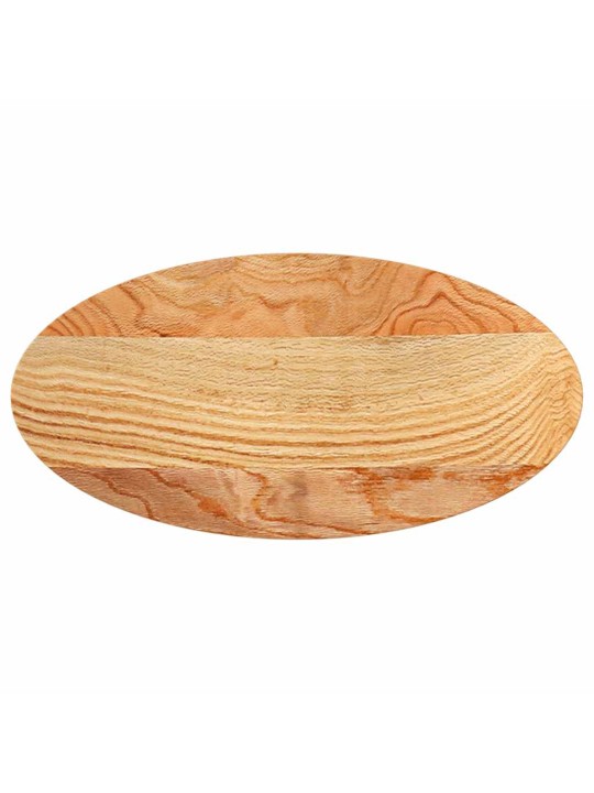 Stolní deska světle hnědá 80x40x2 cm masivní dub oválný
