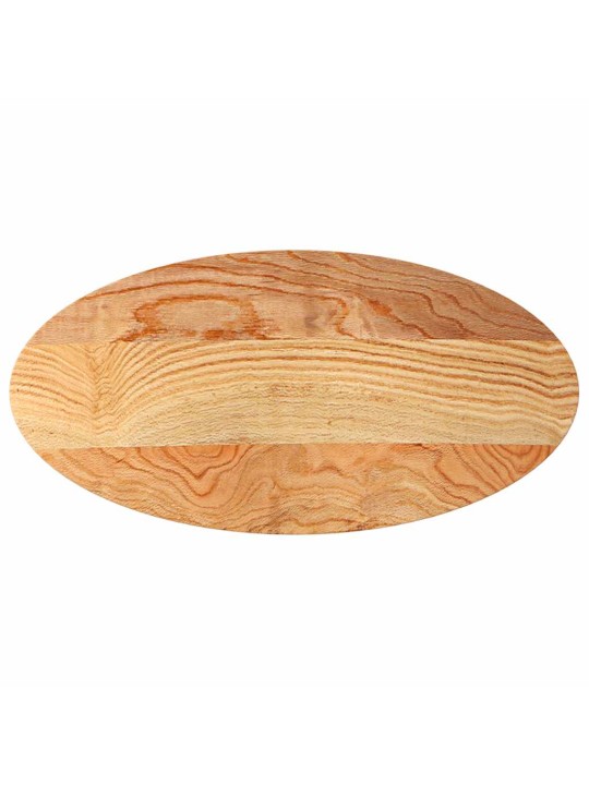 Stolní deska světle hnědá 100x50x2 cm masivní dub oválný