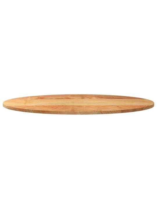 Stolní deska světle hnědá 100x50x2 cm masivní dub oválný