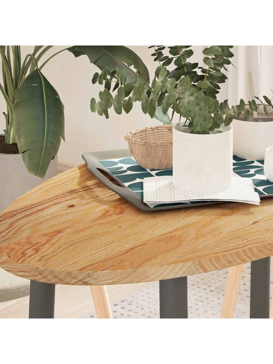 Stolní deska světle hnědá 100x50x2 cm masivní dub oválný