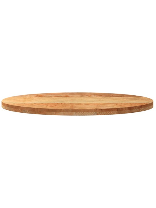 Stolní deska světle hnědá 100x50x4 cm masivní dub oválný