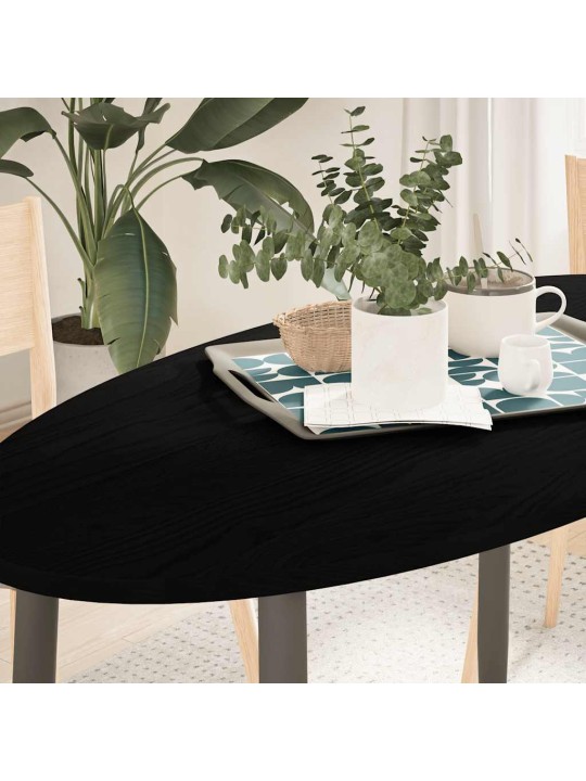 Stolní deska tmavě hnědá 120x60x2 cm masivní dub oválný