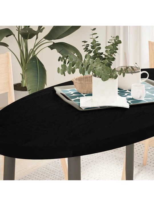 Stolní deska tmavě hnědá 120x60x4 cm masivní dub oválný