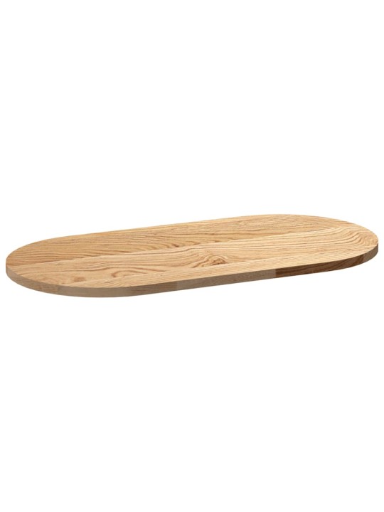 Stolní deska 80 x 40 x 2 cm oválný masivní dubové dřevo