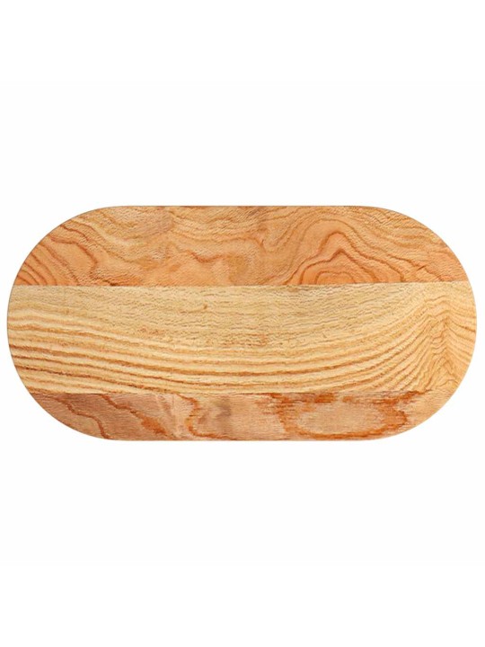 Stolní deska světle hnědá 80x40x2 cm masivní dub oválný
