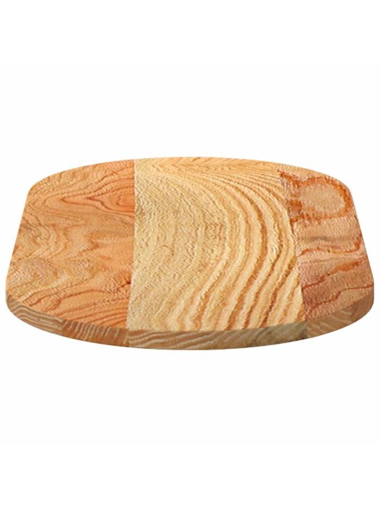 Stolní deska světle hnědá 80x40x2 cm masivní dub oválný