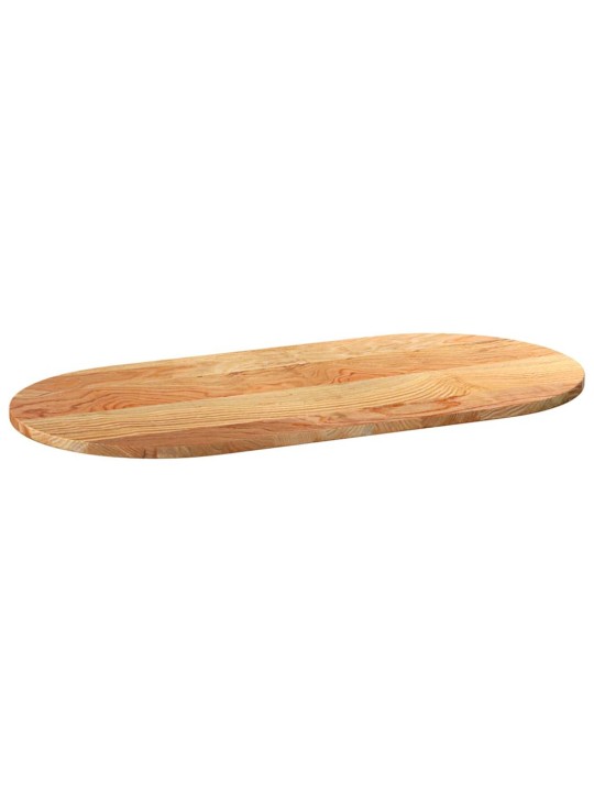 Stolní deska světle hnědá 100x50x2 cm masivní dub oválný