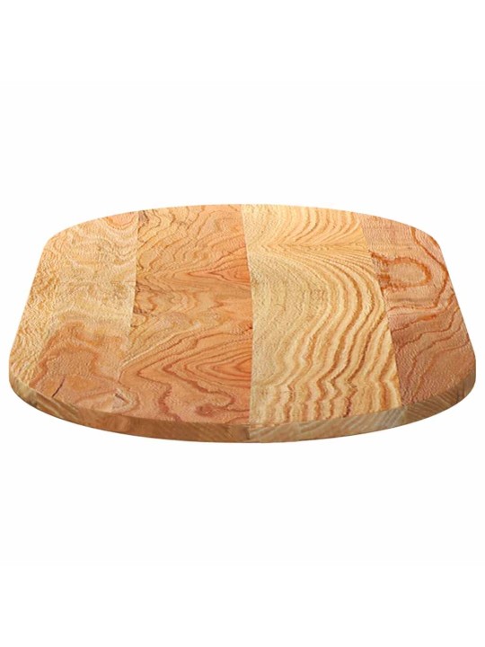 Stolní deska světle hnědá 100x50x2 cm masivní dub oválný