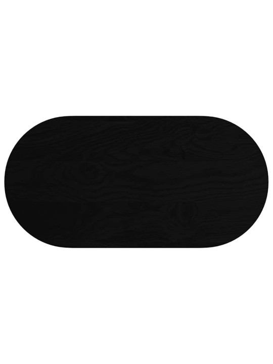 Stolní deska tmavě hnědá 100x50x2 cm masivní dub oválný